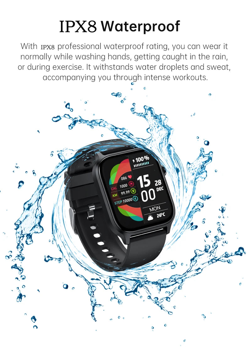 IUTECH Y7 Smart Watch For Men Women 2024 Bluetooth Call Smartwatch Sports Waterproof Health Monitoring Electronic Wrist Watches