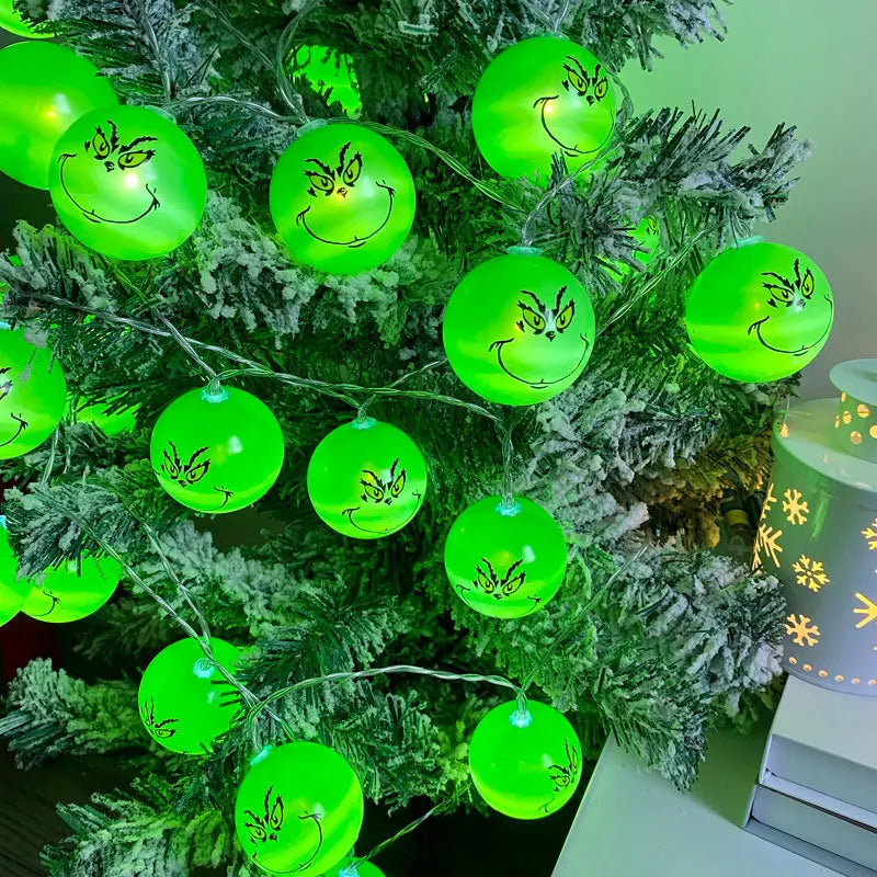 Luces navideñas grinch